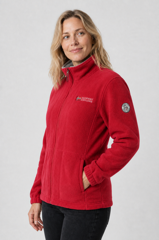 Warme Fleecejacke mit Stehkragen
