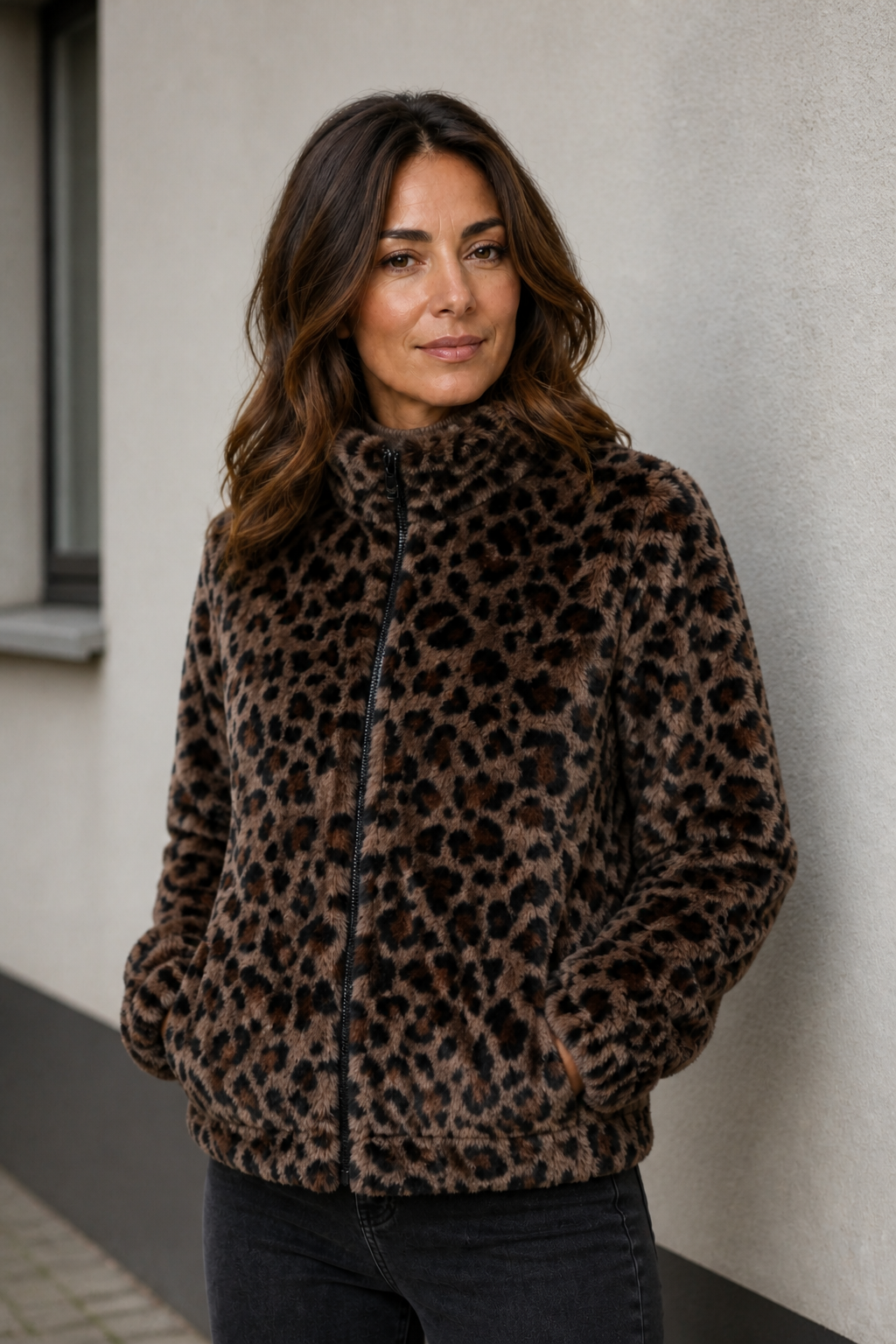 Leo Samtjacke mit Zipper