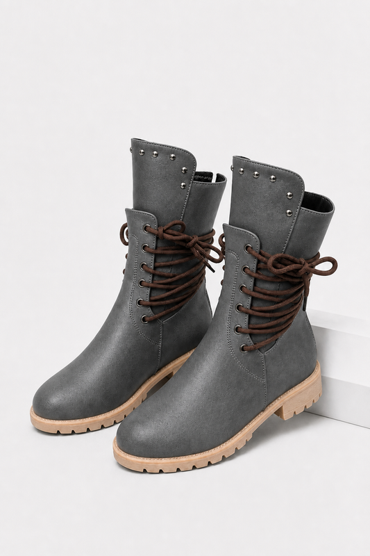 Stiefeletten mit seitlicher Schnürung