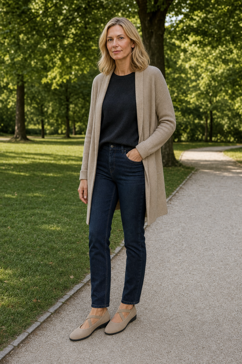 MJ Ballerinas mit Elastikband