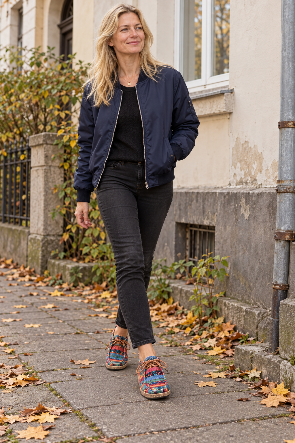 Boho-Loafer mit Schnürung