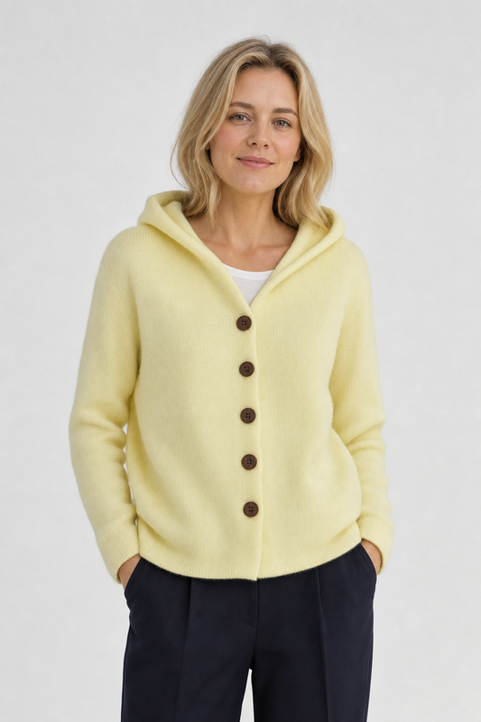 Feiner Cardigan mit Hoodie