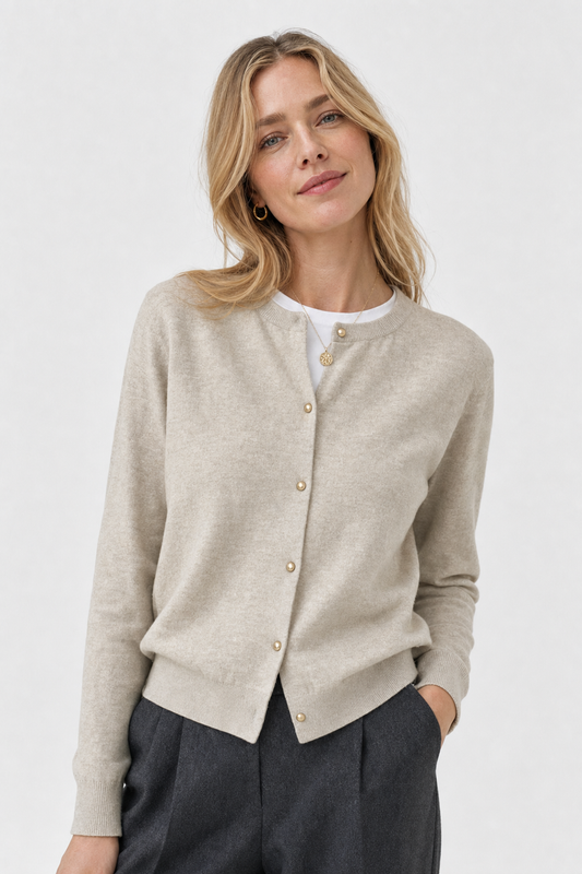 Feiner Strickcardigan mit Knopfleiste