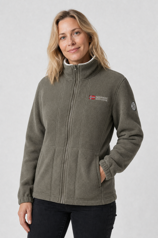Warme Fleecejacke mit Stehkragen