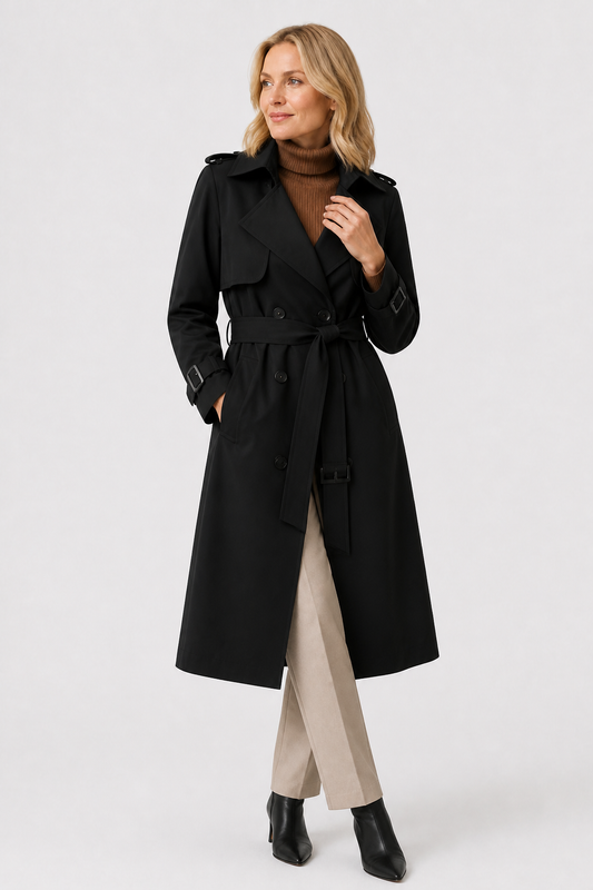 Klassischer Trenchcoat mit Gürtel