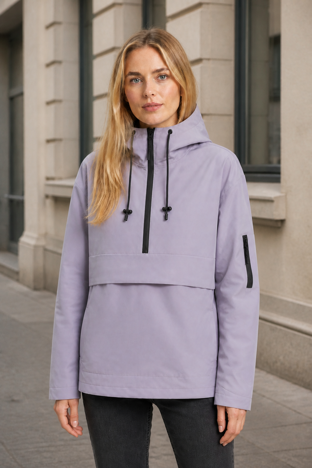Wind- und Regenjacke mit Kapuze