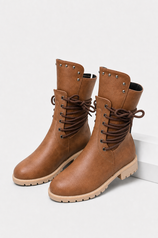 Stiefeletten mit seitlicher Schnürung