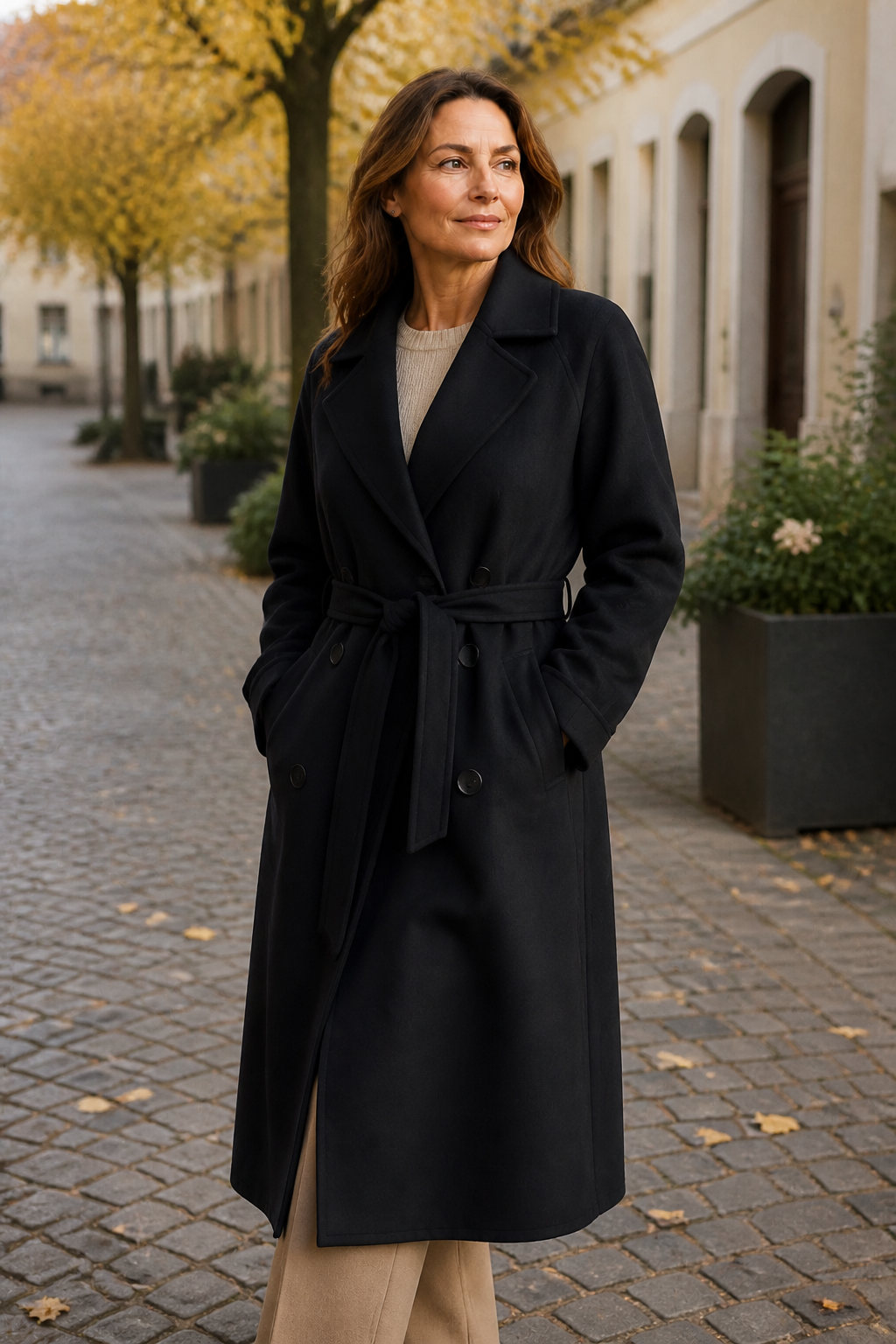 Trenchcoat aus Wolle