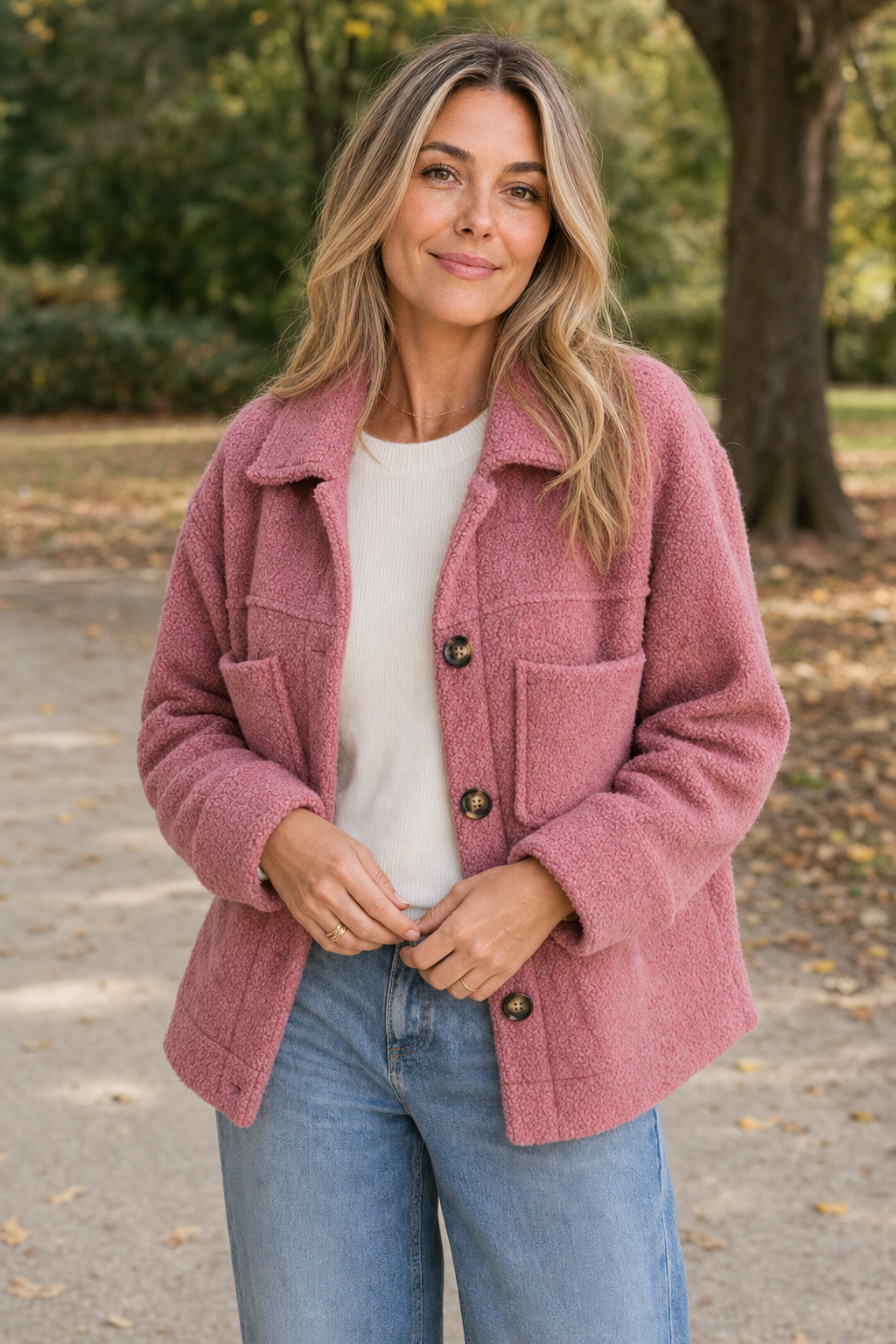 Woll Übergangsjacke mit Knopfleiste
